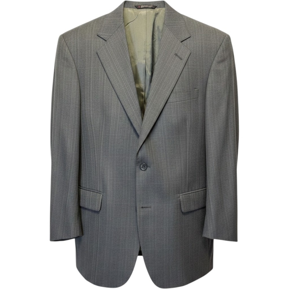 Stonegate Kassel Brothers Mens 42R Grey Pinstripe 2-Piece Suit Made in USA 36x29